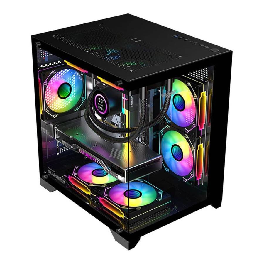 Armaggeddon Aquaron WiBO Micro-ATX Gaming Case Black AQUARONWIBOBLK