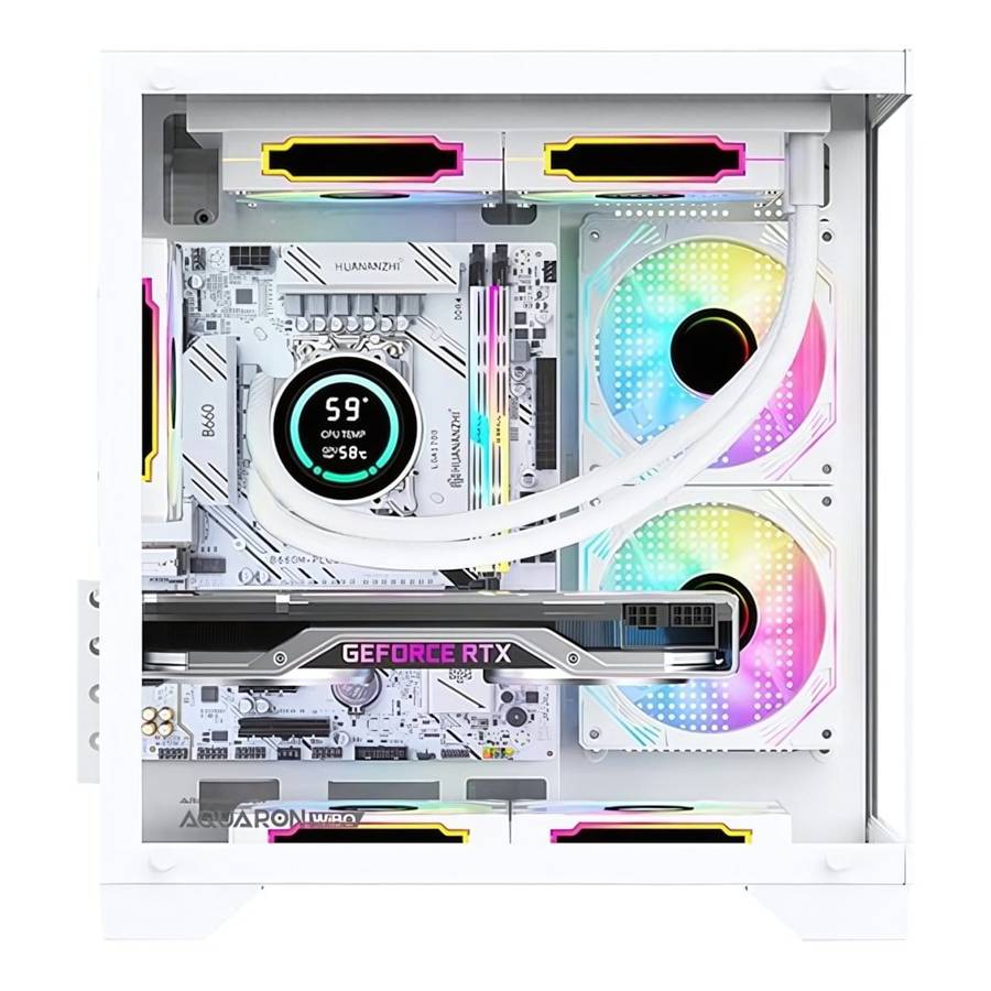 Armaggeddon Aquaron WiBO micro ATX Gaming PC Case - White AQUARONWIBOWHT