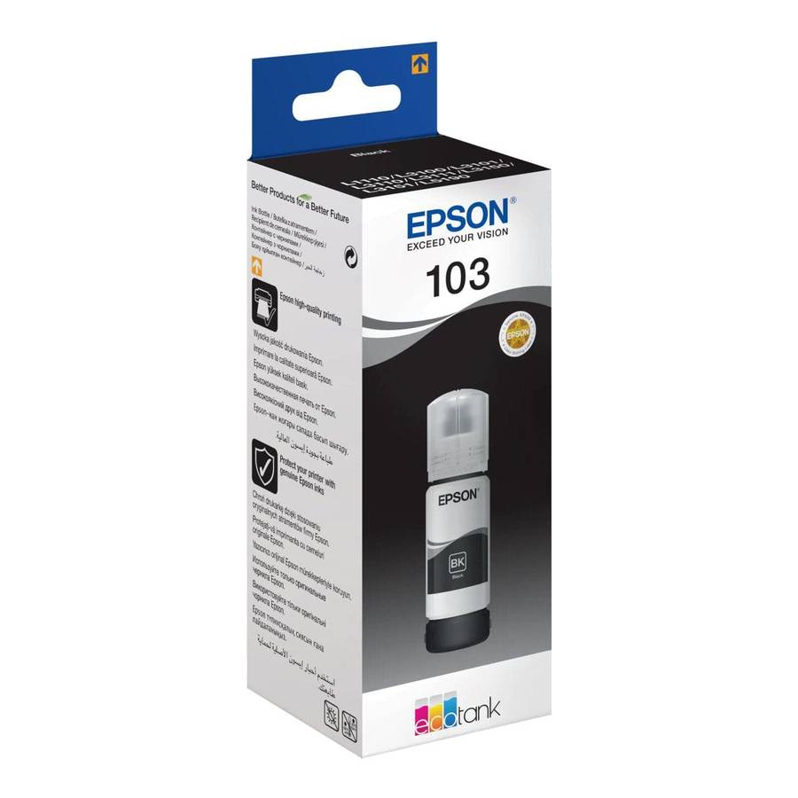 Epson 103 Ecotank Black Ink Bottle Original C13T00S14A Single-pack