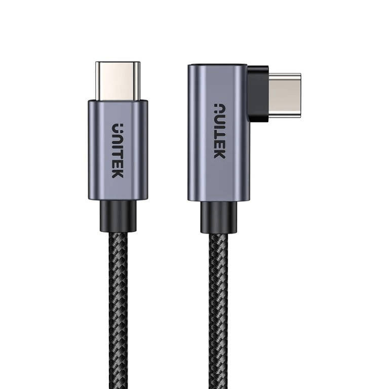 Unitek 100W Type-C Male to Male 90 Degree Cable 50cm C14123BK-0.5M