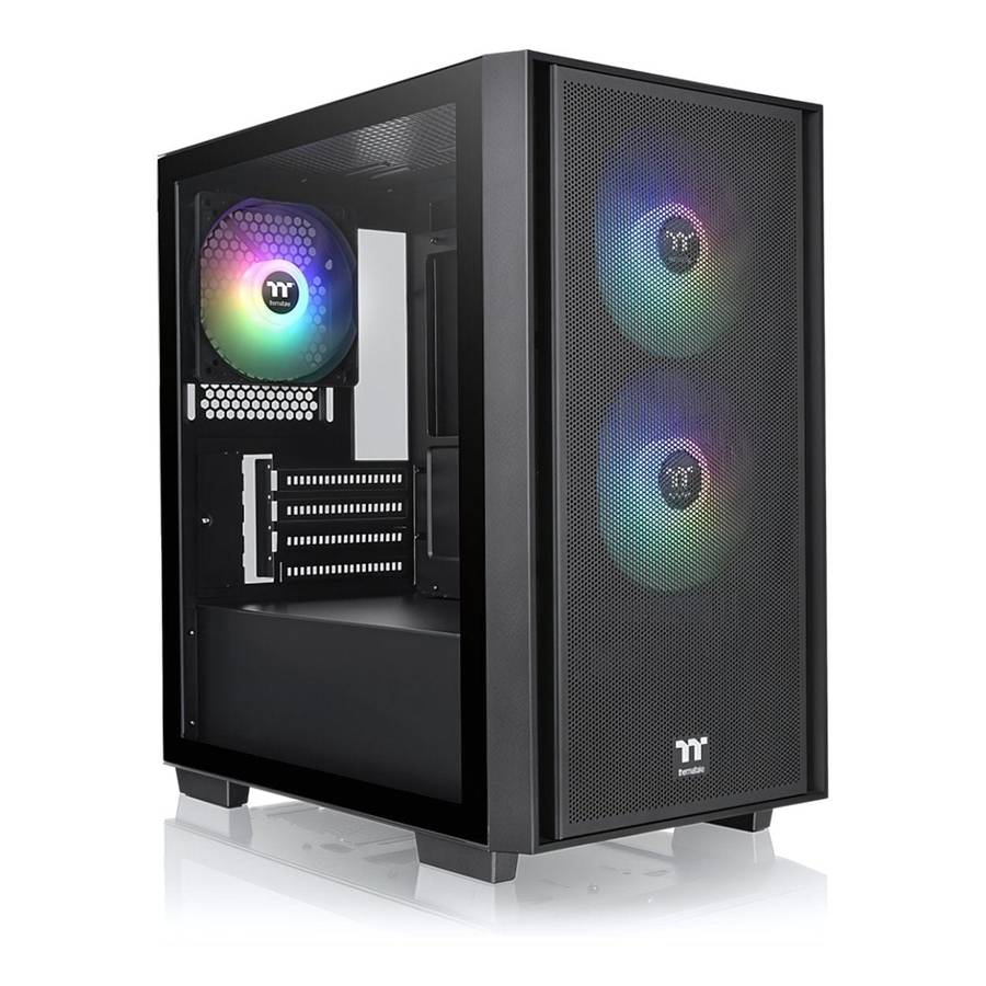 Thermaltake Versa H16 TG ARGB Micro Tower Black Gaming PC Case CA-1Y8-00S1WN-02