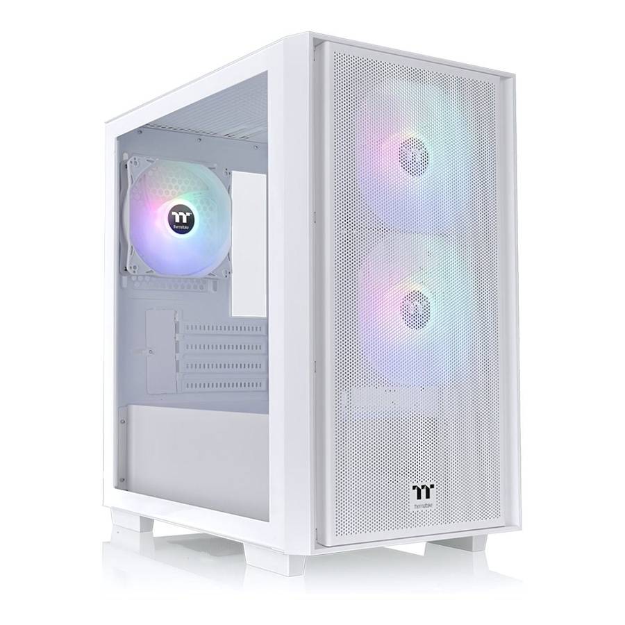 Thermaltake Versa H16 TG ARGB Micro Tower Snow Gaming PC Case CA-1Y8-00S6WN-01
