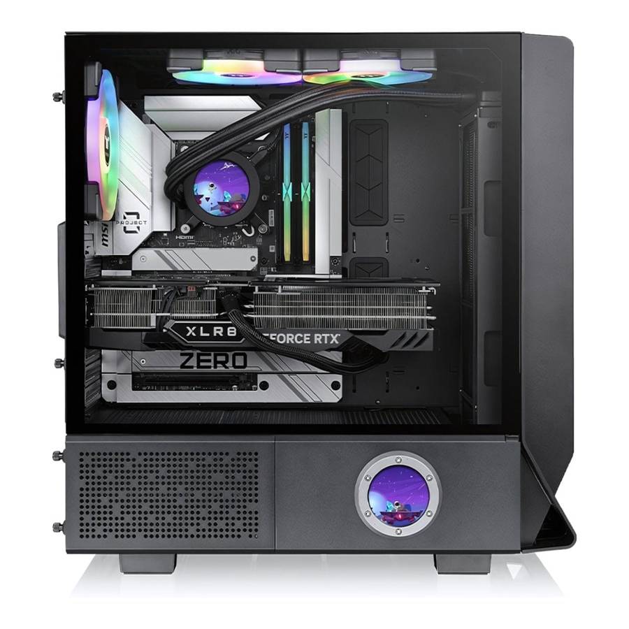Thermaltake Ceres 350 MX Midi Tower ATX Black PC Case CA-1Z3-00M1WN-00