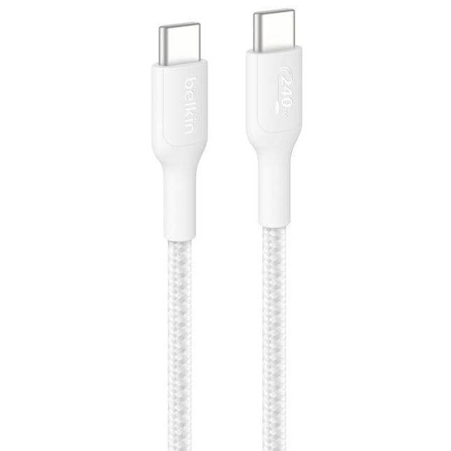 Belkin 2m BoostCharge ProUSB-C to USB-C 240W Braided Cable White CAB025HQ2MWH