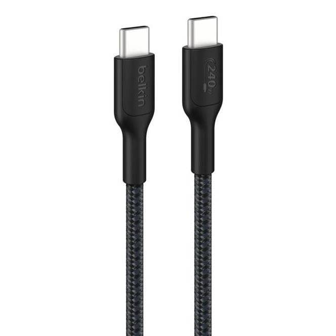 Belkin 3m BoostCharge Pro USB-C to USB-C 240W Braided Cable Black CAB025HQ3MBK