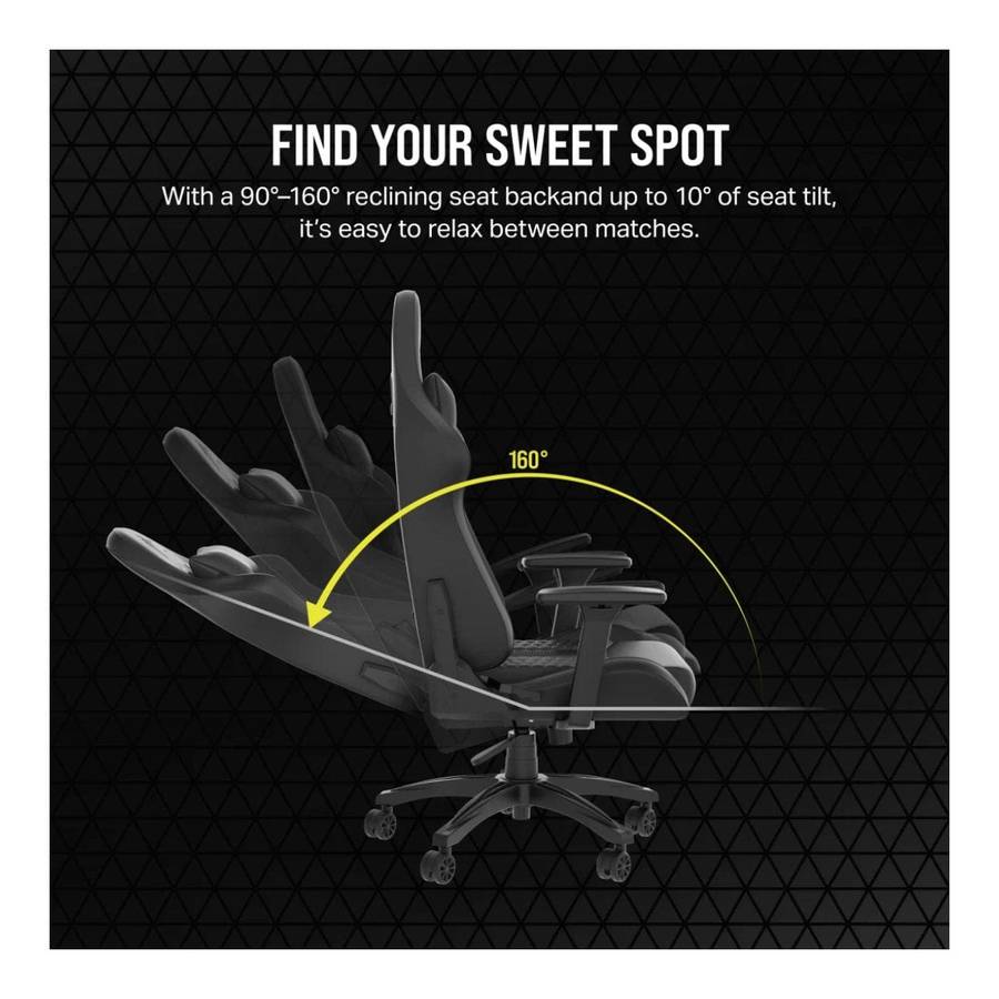 Corsair TC100 RELAXED Gaming Chair Black CF-9010050-WW