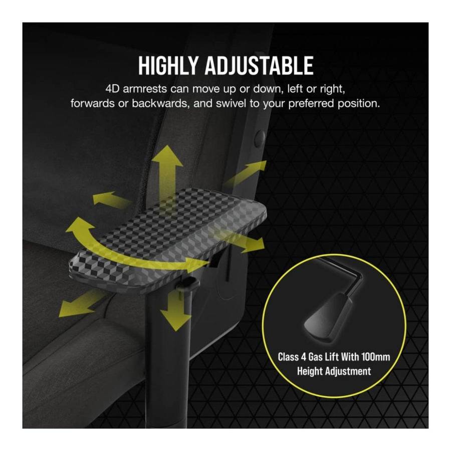 Corsair T3 RUSH Gaming Chair Charcoal CF-9010057-WW