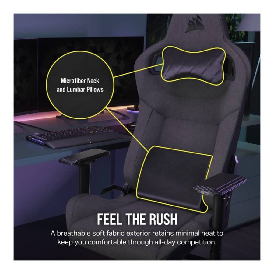 Corsair T3 RUSH Gaming Chair Charcoal CF-9010057-WW