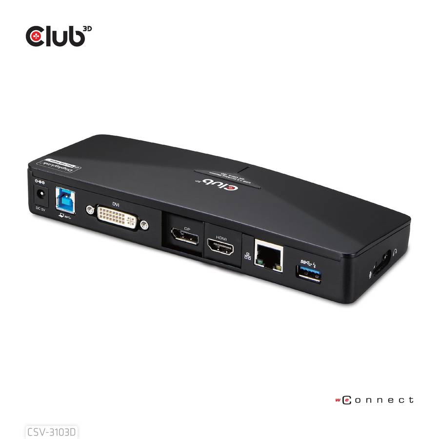 Club 3D USB 3.2 Gen1 4K Docking Station CSV-3103D