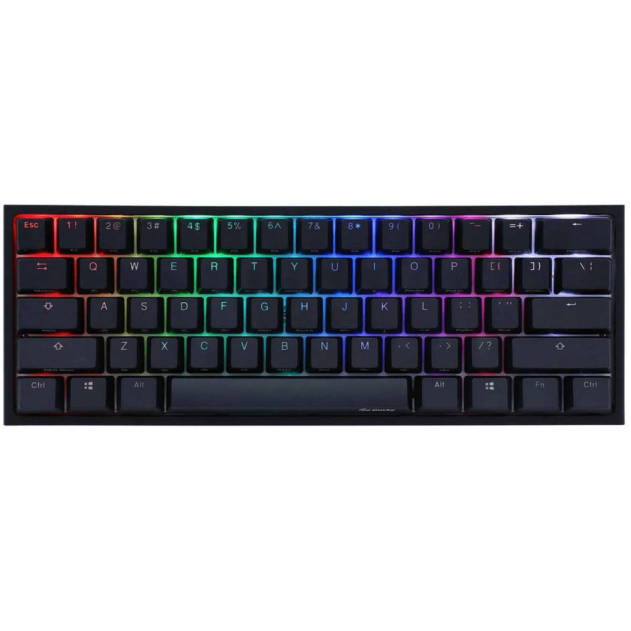 Ducky One 2 Pro Mini 60 Cherry MX Red Linear Mechanical Wired Gaming Keyboard - Black DKON2061ST-...
