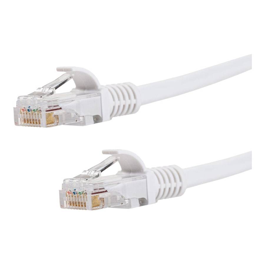 Gizzu CAT6 UTP Fly Lead RJ45 Ethernet Network Cable 50cm White GCPCAT6005-WH