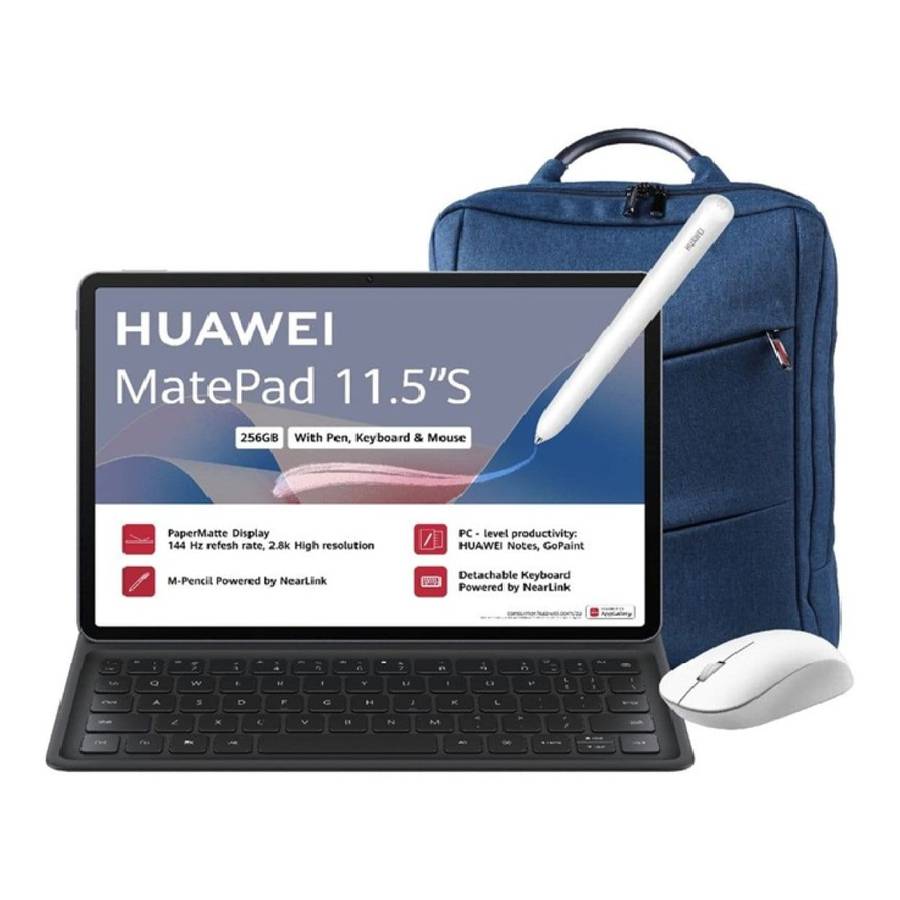 Huawei MatePad S 11.5-inch 2.8K Tablet - Kirin 9000 256GB ROM 8GB RAM Wi-Fi HarmonyOS 4.2 Grey