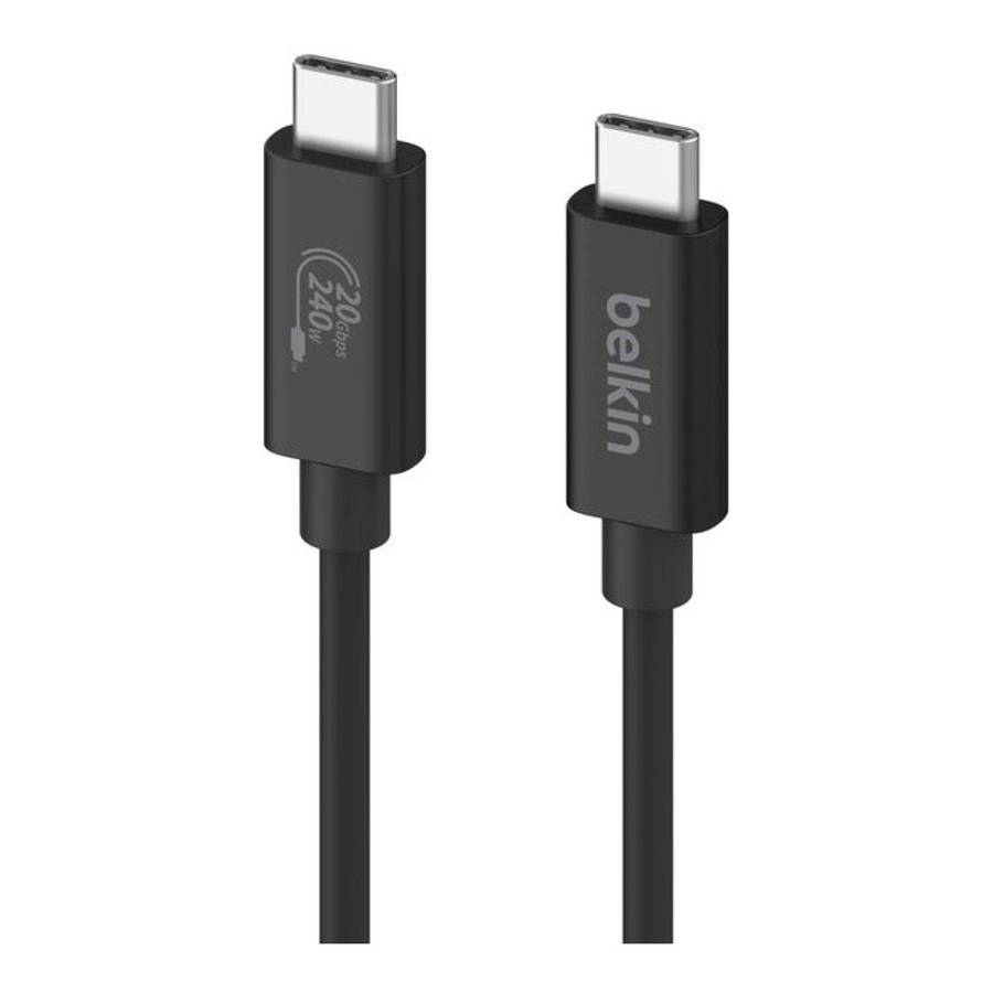 Belkin 2m USB4 204W 20Gbp/s Charging Cable Black INZ004bt2MBK