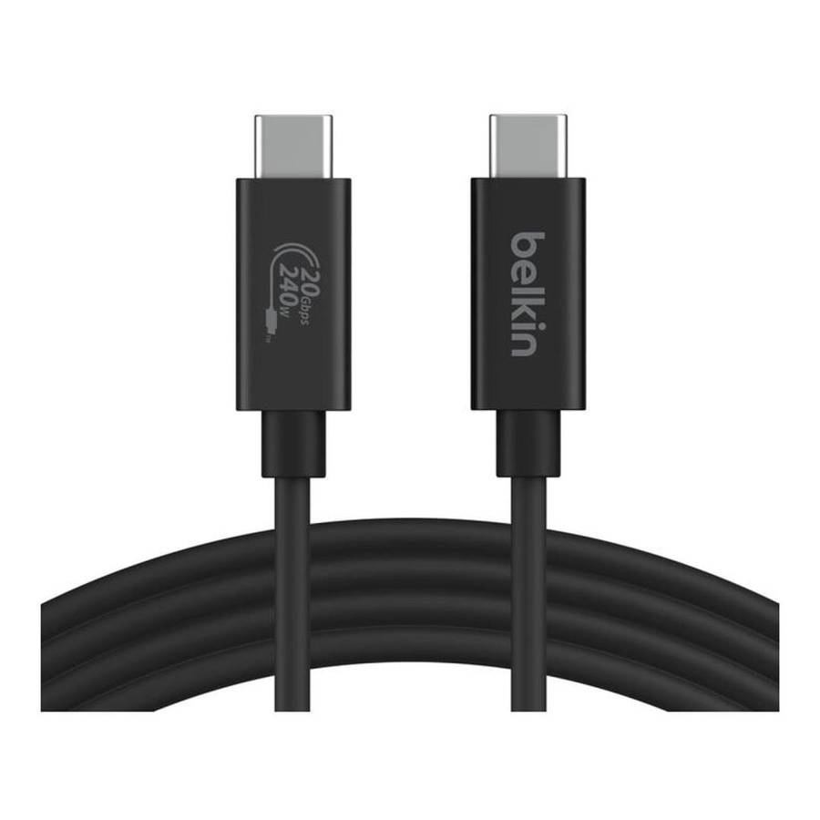 Belkin 2m USB4 204W 20Gbp/s Charging Cable Black INZ004bt2MBK