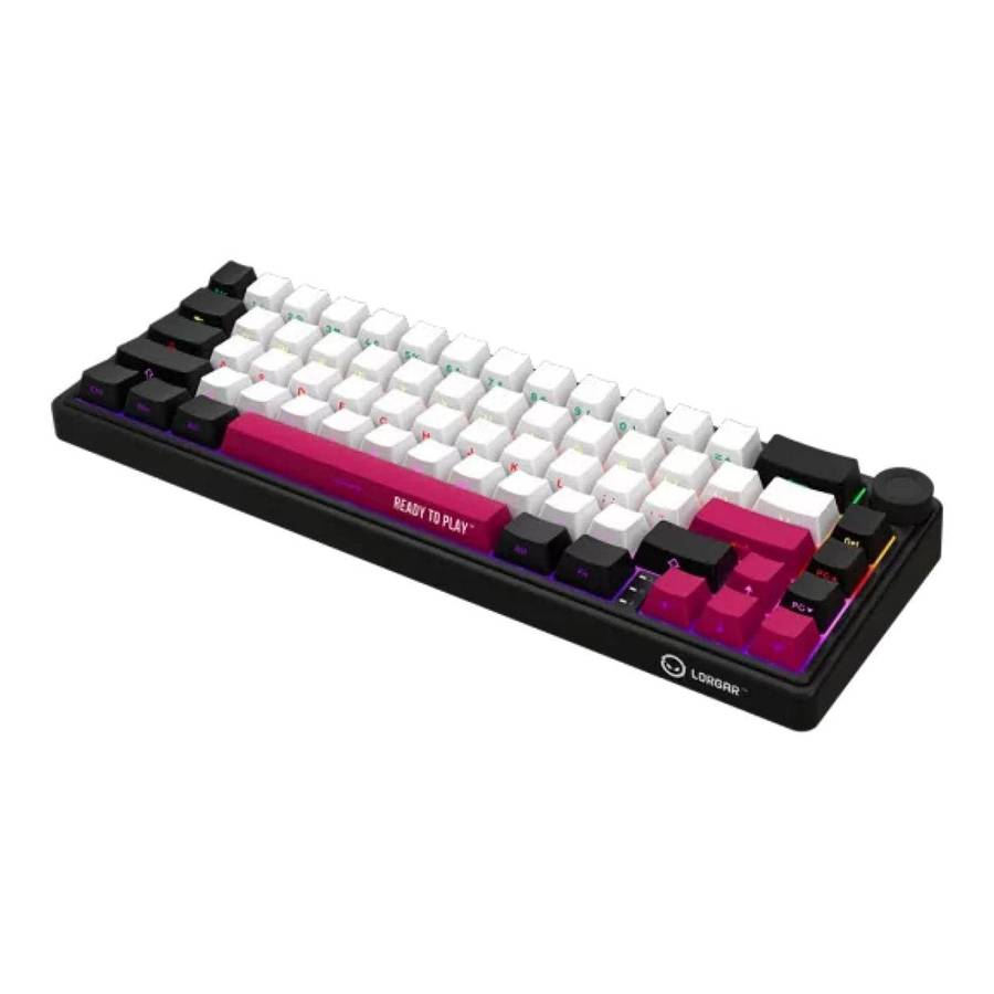 Lorgar KBP70MW Pro Wireless Mechanical Gaming Keyboard Black and Red LRG-KBP70MW-BK-US