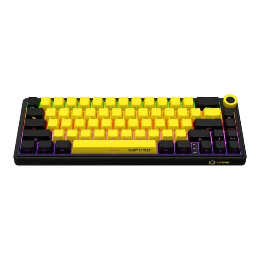 Lorgar KBP70MW Pro Wireless Mechanical Gaming Keyboard Black and Yellow LRG-KBP70MW-YL-US