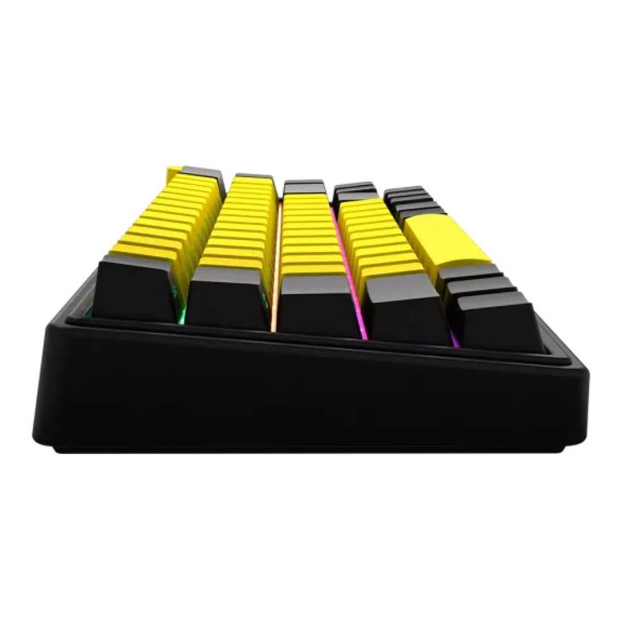 Lorgar KBP70MW Pro Wireless Mechanical Gaming Keyboard Black and Yellow LRG-KBP70MW-YL-US