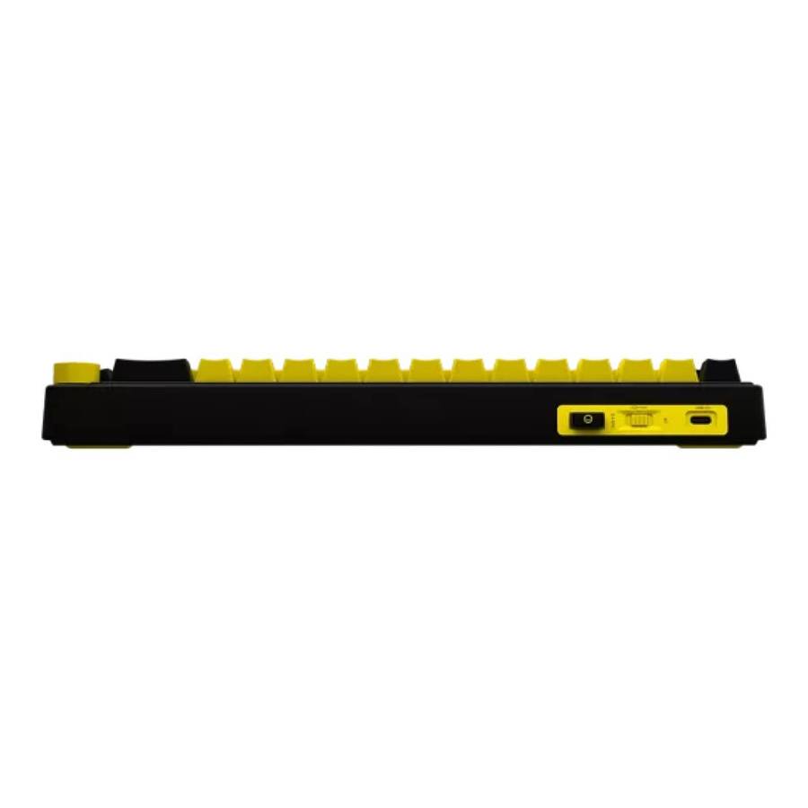 Lorgar KBP70MW Pro Wireless Mechanical Gaming Keyboard Black and Yellow LRG-KBP70MW-YL-US