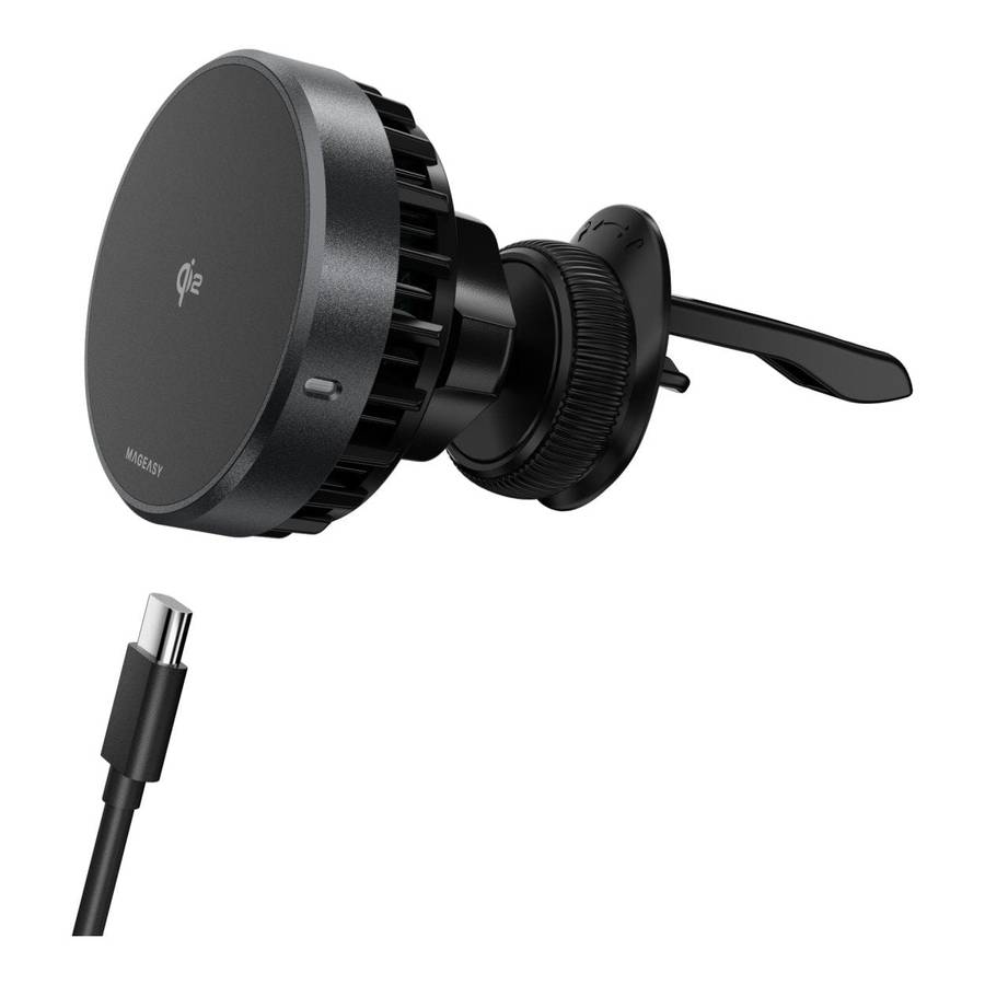 MagEasy MagMount 15W Qi2 Smart Cooling Car Charger Grey MAAIWA283SG24