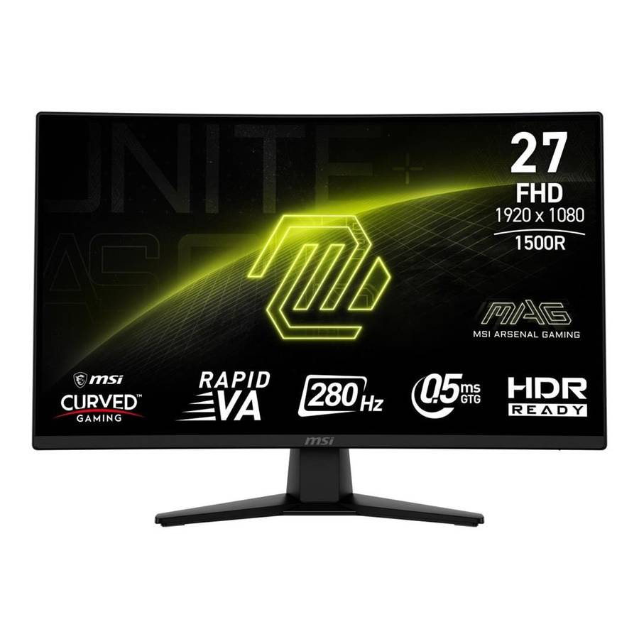 MSI MAG 274CXF 27-inch 1920 x 1080p FHD 16:9 280Hz 0.5ms LED VA Curved Gaming Monitor