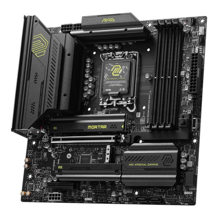 MSI MAG B860M MORTAR Wi-Fi Intel LGA 1851 AI-Ready mATX Motherboard