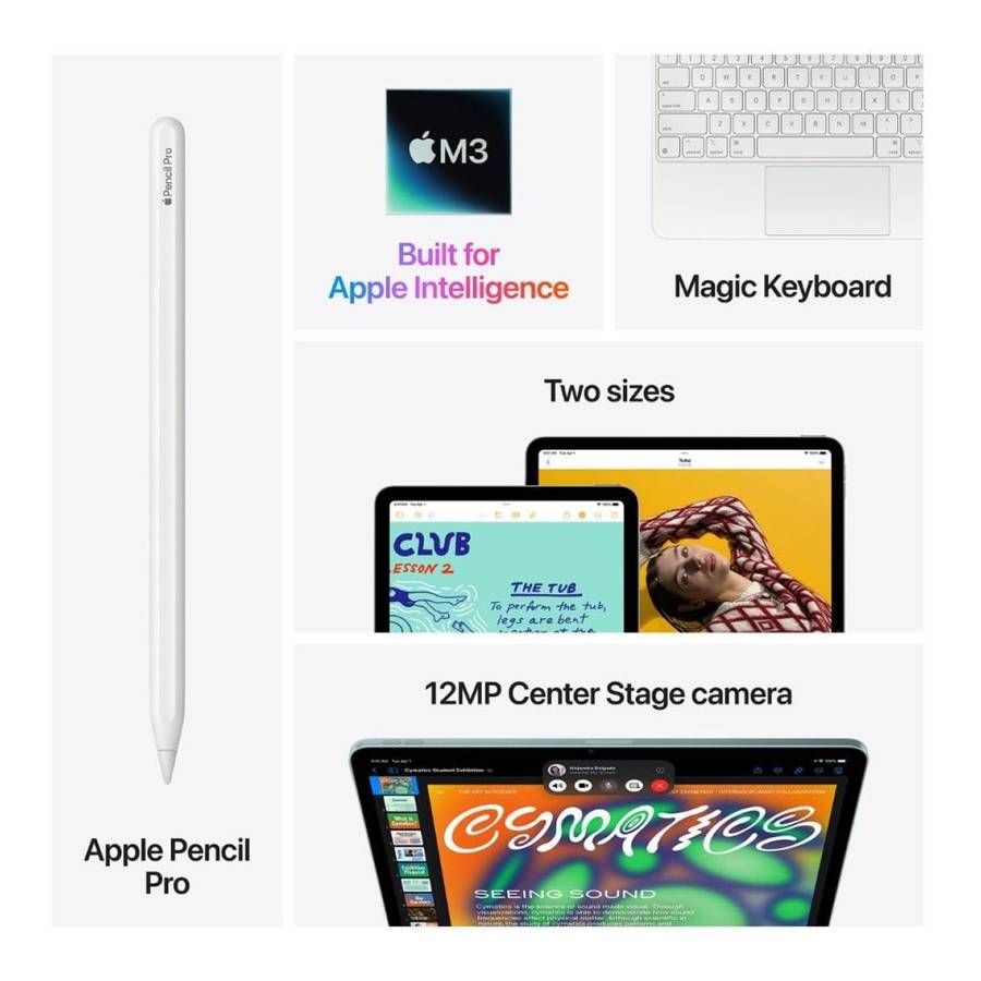 Apple iPad Air 11-inch Tablet - Apple M3 1TB ROM 8GB RAM Wi-Fi 5G iPadOS 18 Space Grey