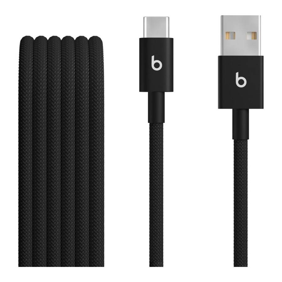 Beats by Dre 1.5m USB-A to USB-C Woven Cables 2-pack Bolt Black MDGH4EE/A