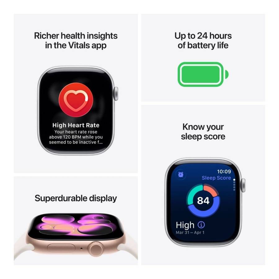 Apple Watch Series 11 GPS + Cellular 42mm Gold Titanium Case with Gold Milanese Loop MF8Y4AF/A