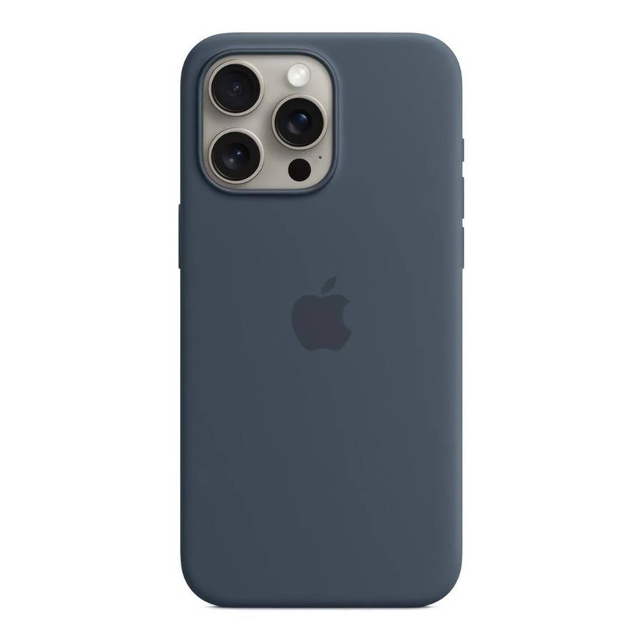 Apple iPhone 15 Pro Max Silicone Case with MagSafe - Storm Blue MT1P3ZM/A