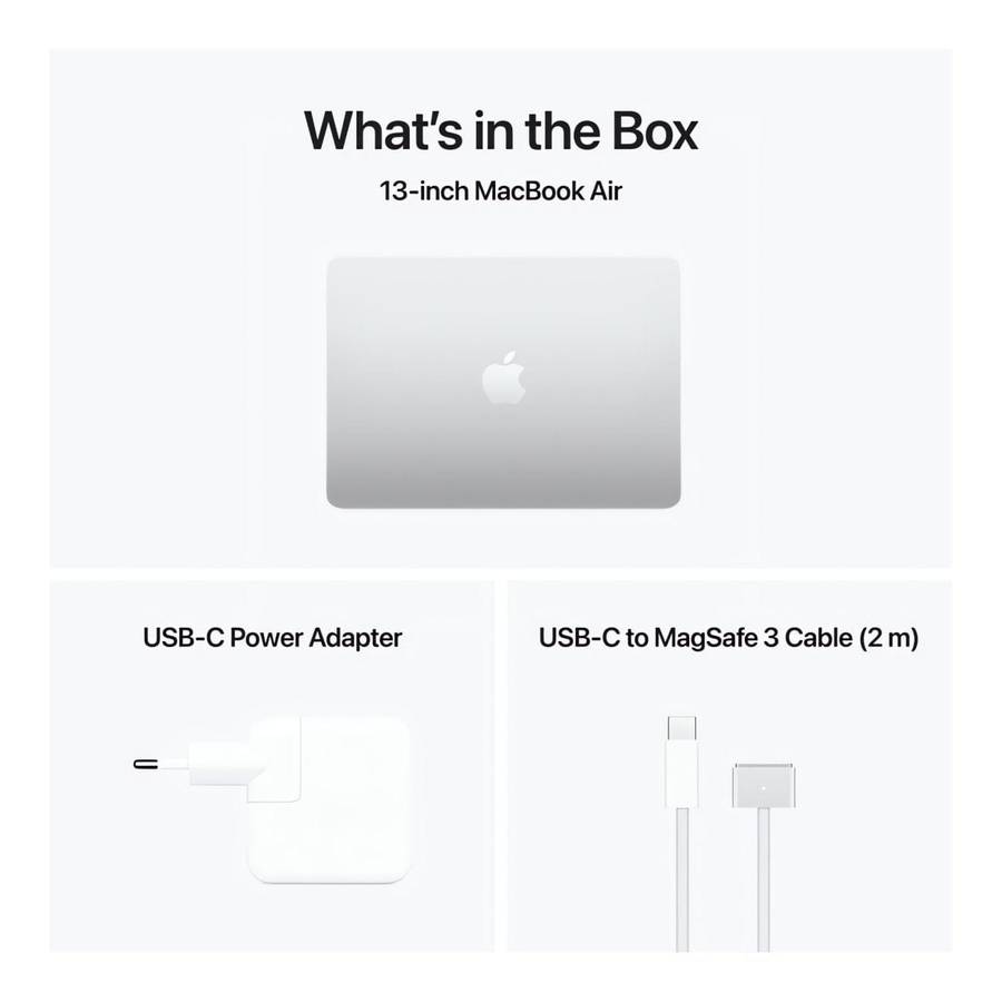 Apple MacBook Air 13.6-inch Retina Laptop - Apple M4 256GB SSD 16GB RAM macOS Silver