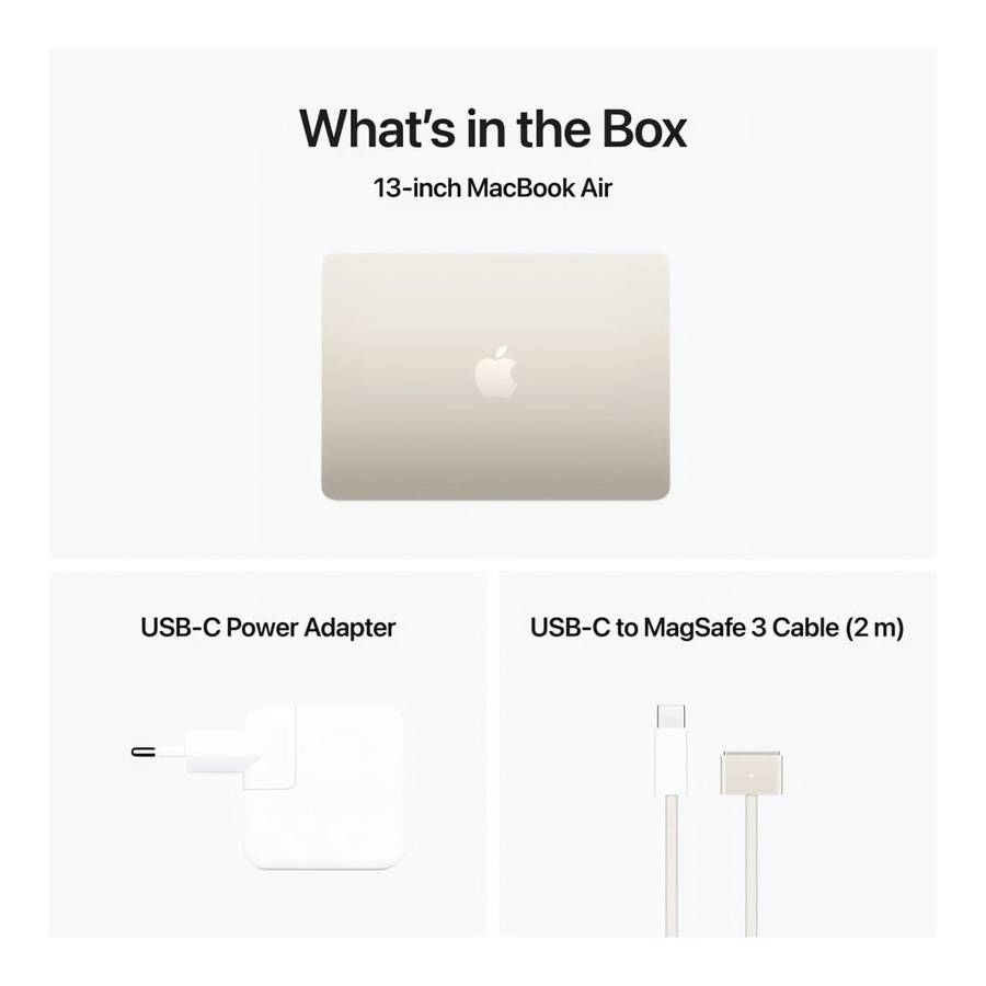 Apple MacBook Air 13.6-inch Retina Laptop - Apple M4 512GB SSD 16GB RAM macOS Starlight