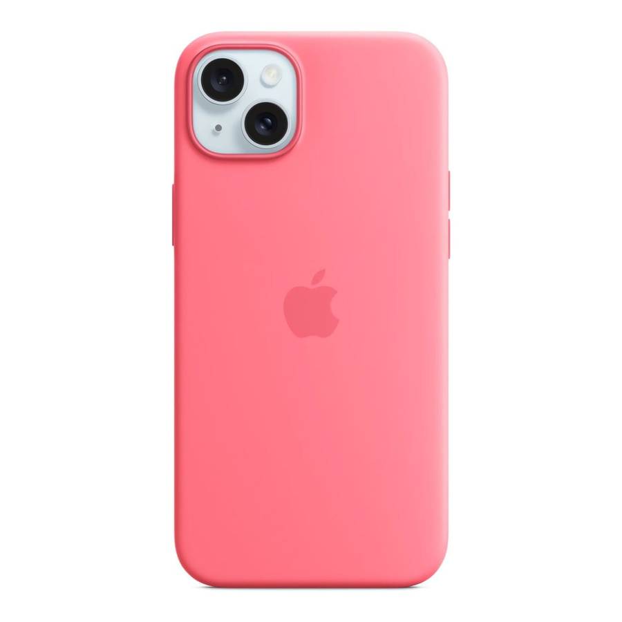 Apple iPhone 15 Pink Silicone Case with MagSafe Support