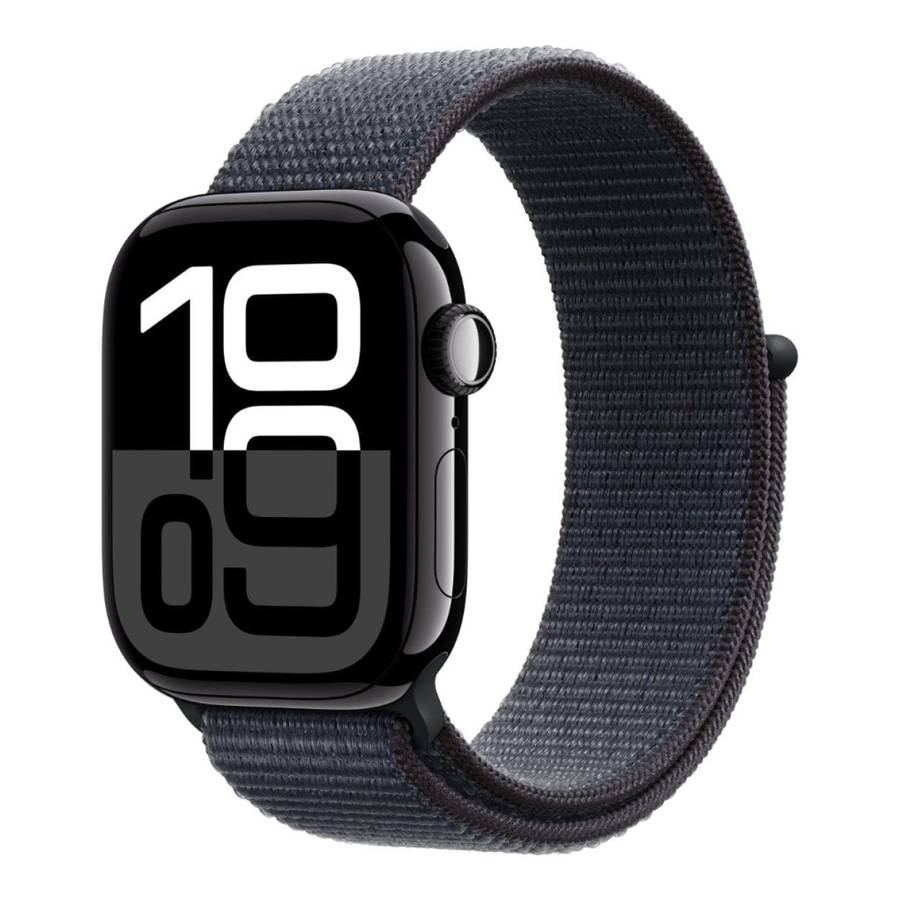 Apple Watch Series 10 GPS 42mm Jet Black Aluminium Case with Ink Sport Loop MWWG3QA/A