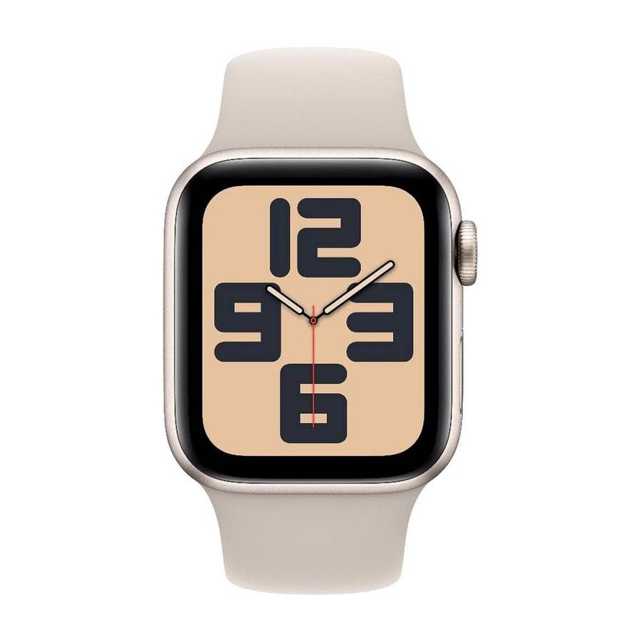 Apple Watch SE GPS 44mm Starlight Aluminium Case with Starlight Sport Band M/L