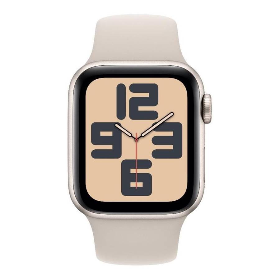 Apple Watch SE GPS + Cellular 44mm Starlight Aluminium Case with Starlight Sport Band S/M MXGT3QA/A