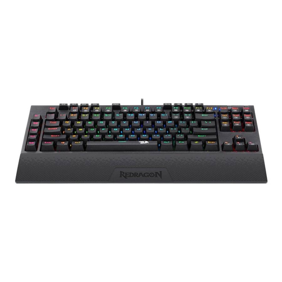 Redragon K588 RGB Pro Broadsword TKL Mechanical Wired Gaming Keyboard Black RD-K588RGB
