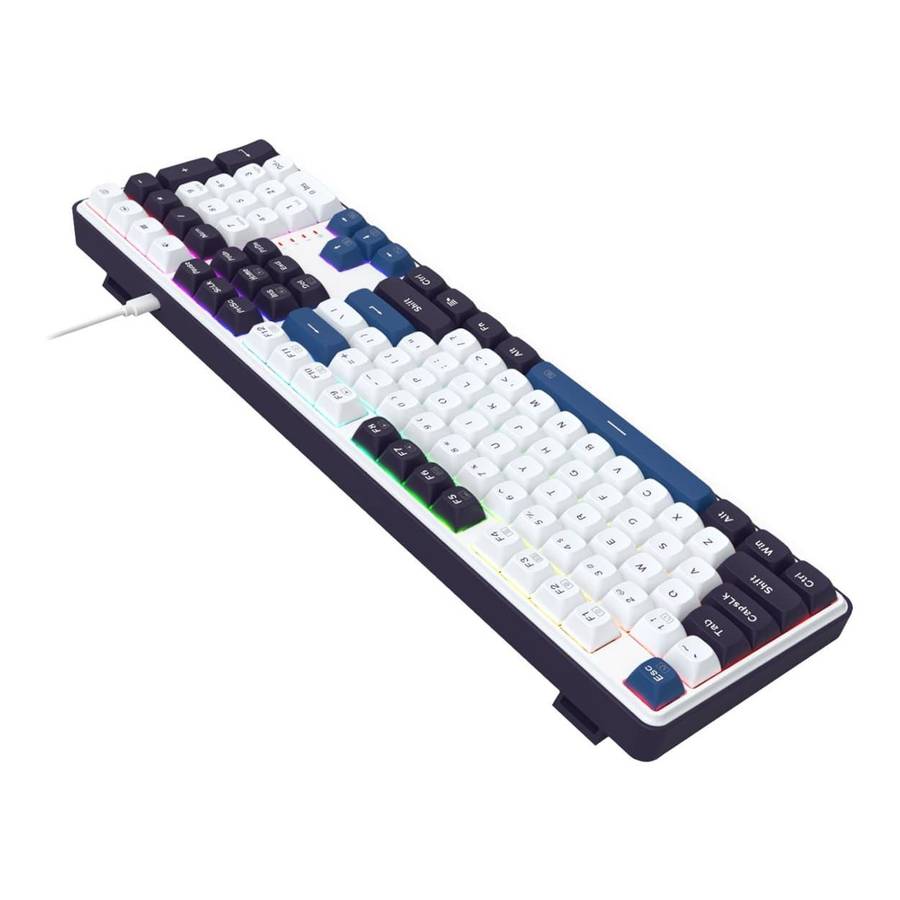 Redragon K689 Wyvern RGB Wired Mechanical Keyboard - White Black RD-K689WBB-RGB