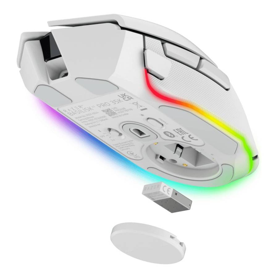 Razer Basilisk V3 Pro 35K Wireless Gaming Mouse White RZ01-05240200-R3G1