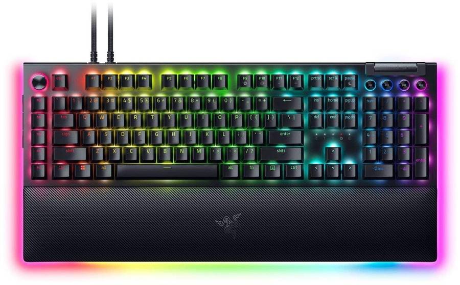 Razer BlackWidow V4 Pro RGB USB Mechanical Gaming Keyboard - Yellow Linear Switches RZ03-04681800...