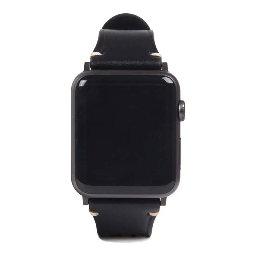 SLG D7 Italian Buttero 40mm Leather Strap for Apple Watch Black SD-D7B-S-AW40-BK