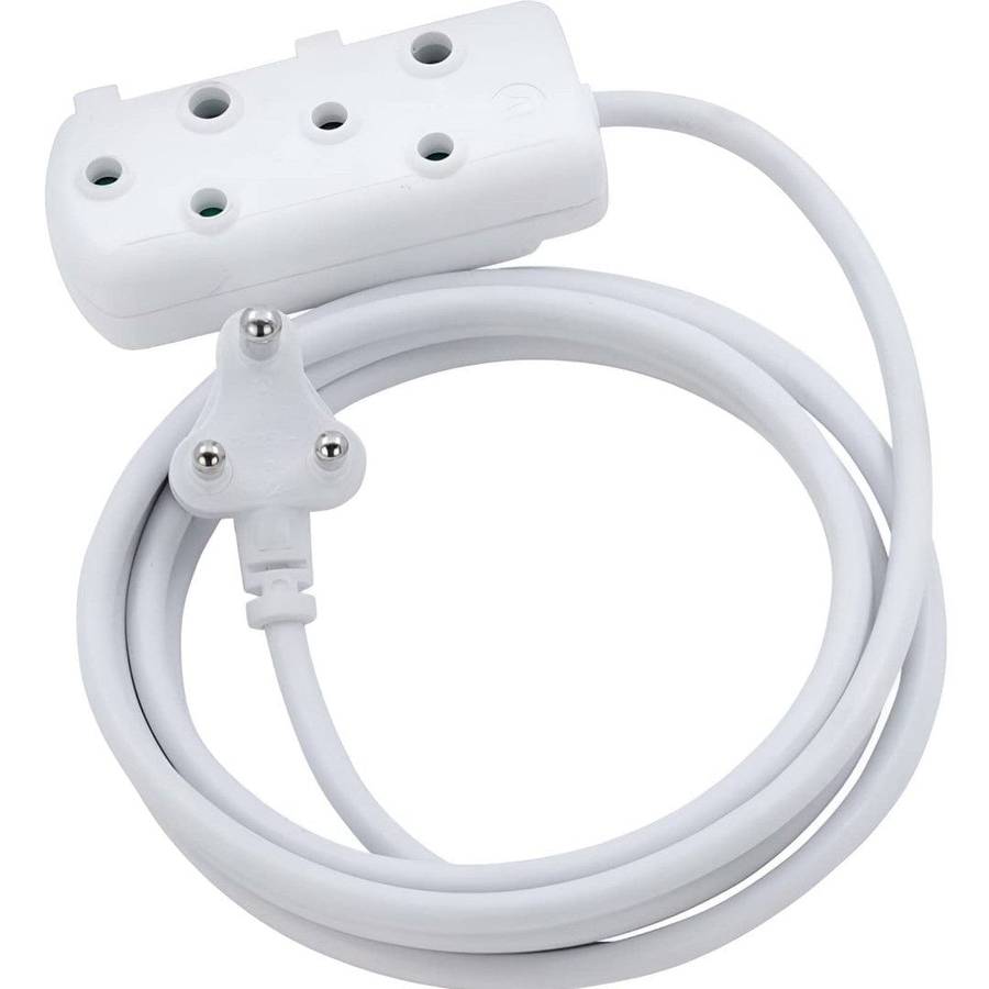 Switched Basics 20m Heavy Duty SBS Extension Cable 2 x 16A Socket - White SWD-70008-20-WT