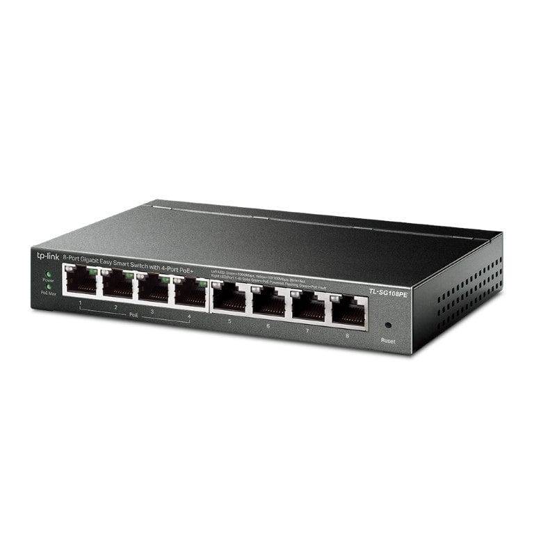 TP-Link TL-SG108PE 8-port Gigabit Easy Smart Switch with 4-port PoE+