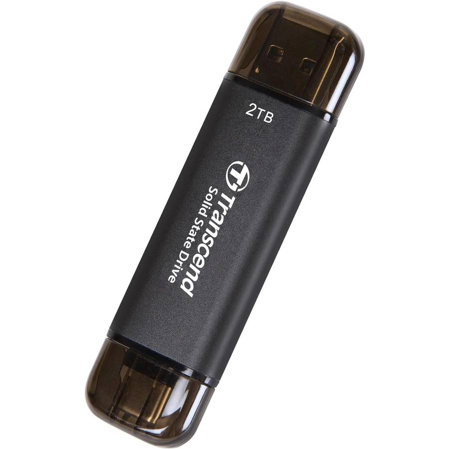 Transcend 2TB USBwith Type-C and Type-APortable SSDBlackTS2TESD310C