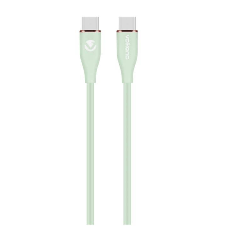 Volkano Flexi Series Type-C Male to Male 60W Cable 1.5m Green VK-20265-GR