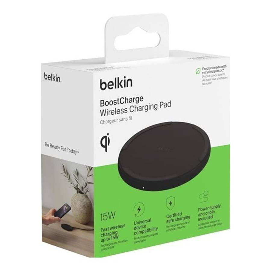 Belkin 15W Wireless Qi Charging Pad Black WIA012KQBK