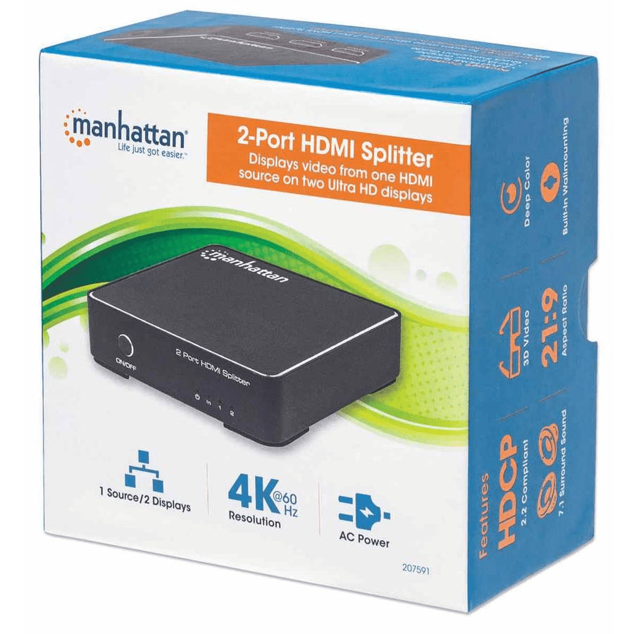 Manhattan 4K 2-port HDMI Splitter 207591