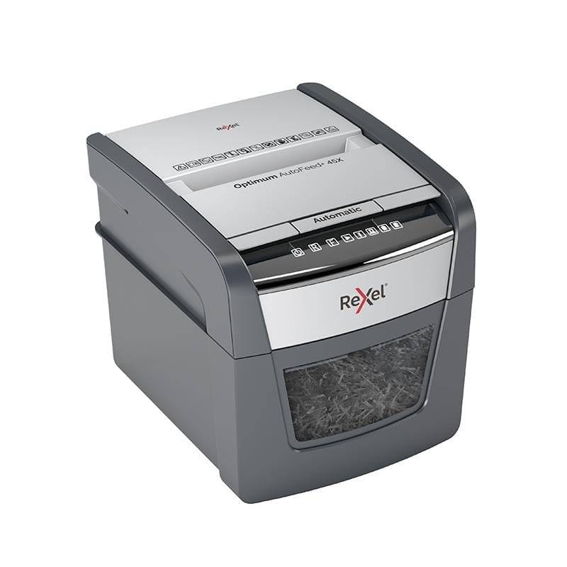 Rexel Optimum AutoFeed+ 50X Automatic Cross Cut P4 Paper Shredder 301397