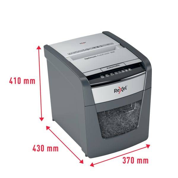 Rexel Optimum AutoFeed+ 50X Automatic Cross Cut P4 Paper Shredder 301397