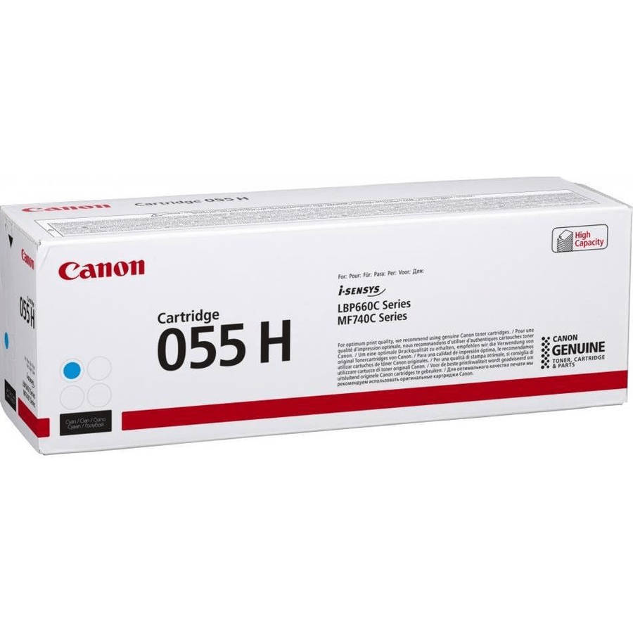 Canon 055H Cyan Toner Cartridge 5,900 Pages Original 3019C002 Single-pack
