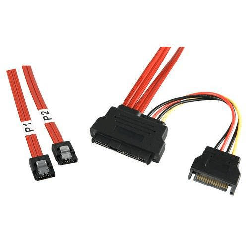 Lindy 1m Internal SATA and SAS Cable Red 33546